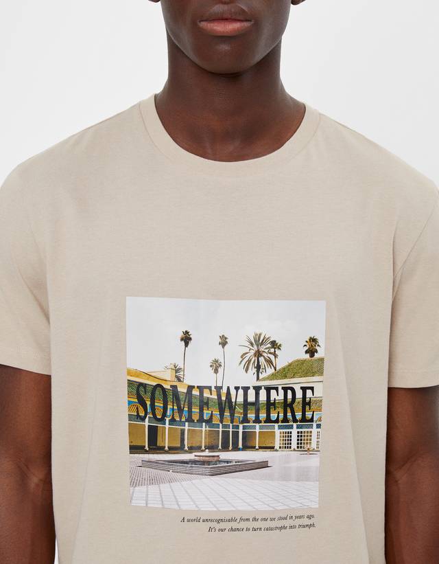 print - T-Shirts - Bershka Lithuania