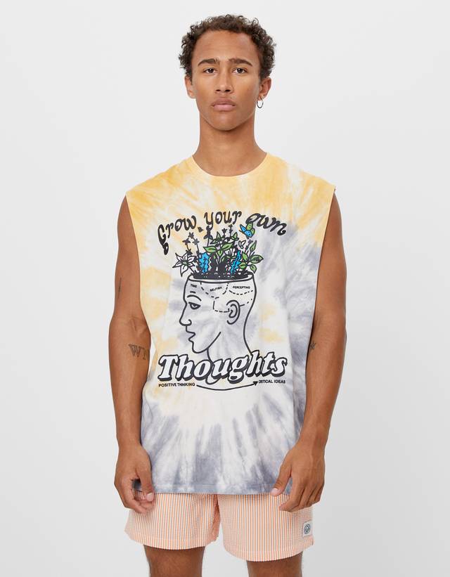 Batik Desenli T Shirt Tisort Erkek Bershka