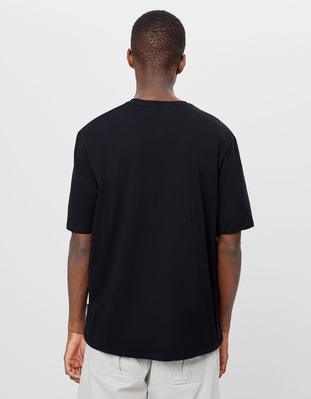 Fosforlu Cepli T Shirt Tisort Erkek Bershka