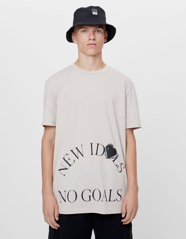 Camiseta print manga corta - Mujer | Bershka