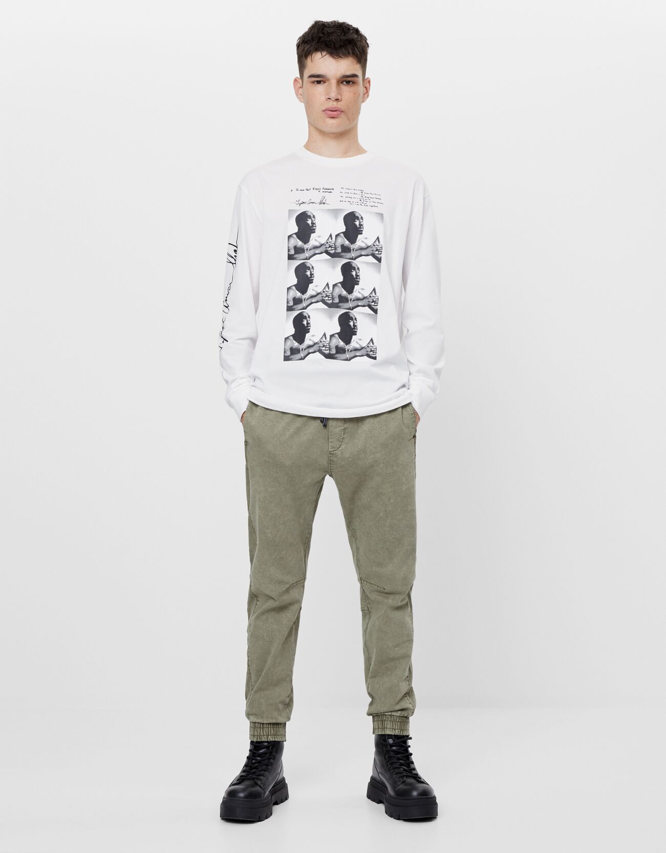 bershka t shirt tupac