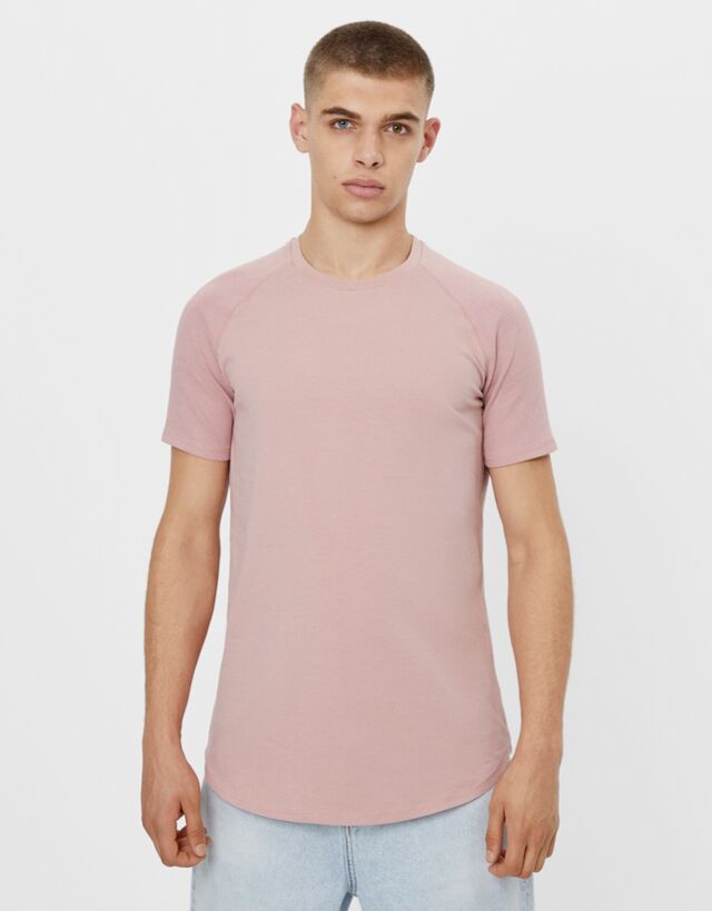 Uzun Ottoman Kumas T Shirt Tisort Erkek Bershka