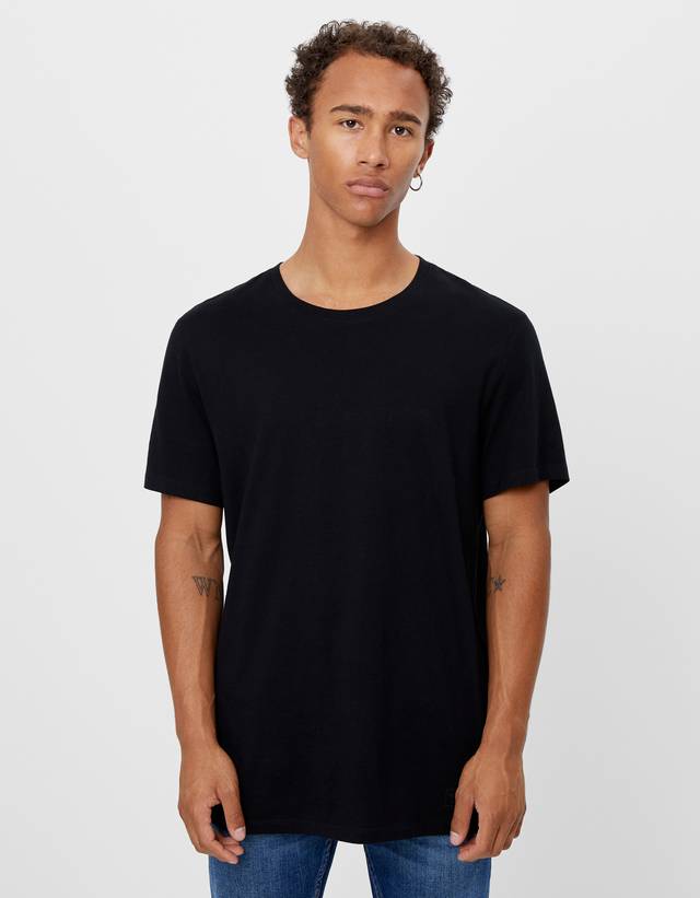 Round neck T-shirt - null - Bershka Turkey