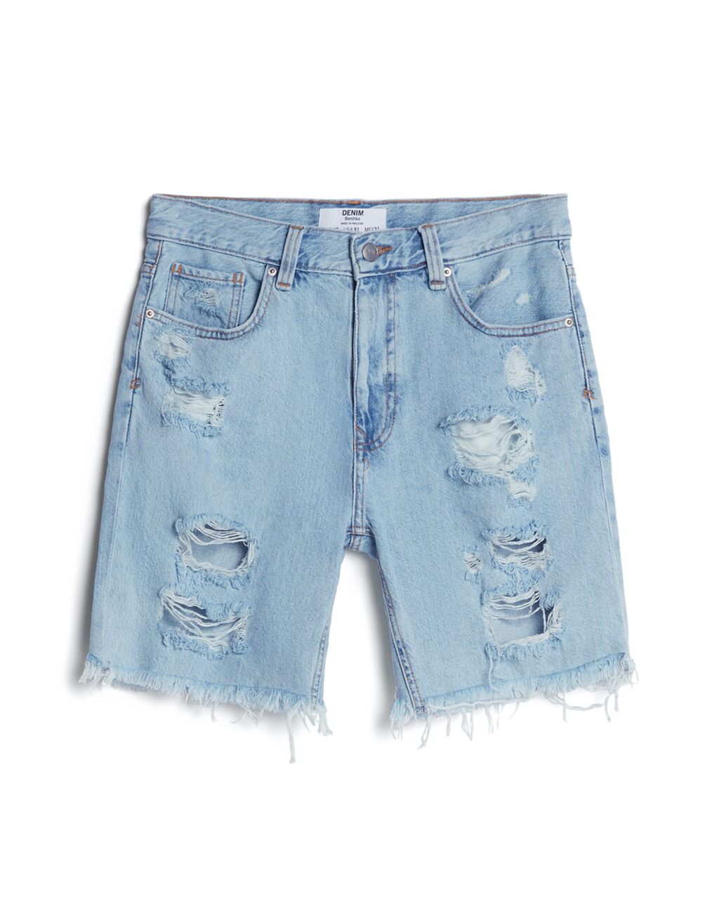 Ripped denim Bermuda shorts - Shorts 