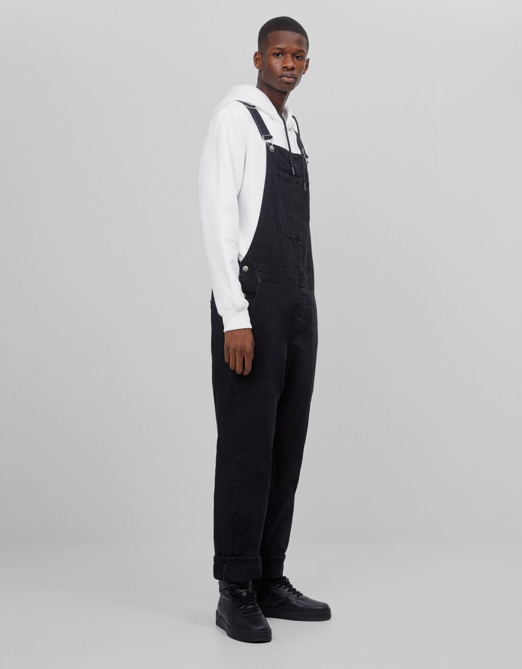 Wide-leg denim dungarees - SALE 