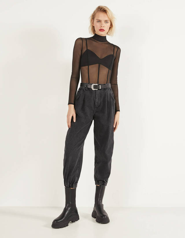 Bershka stretch ankle boot Clearance