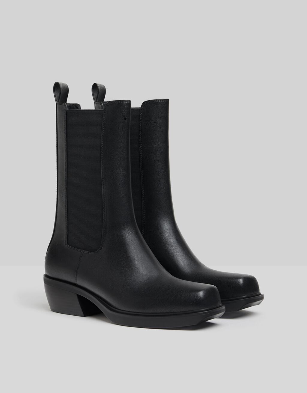 stretch platform ankle boots