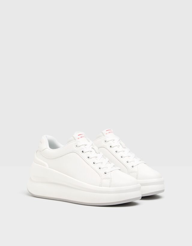 bershka monochrome platform trainers