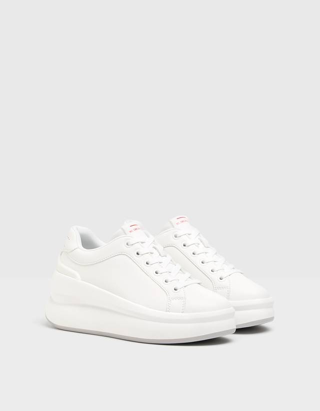 white basic platform trainers