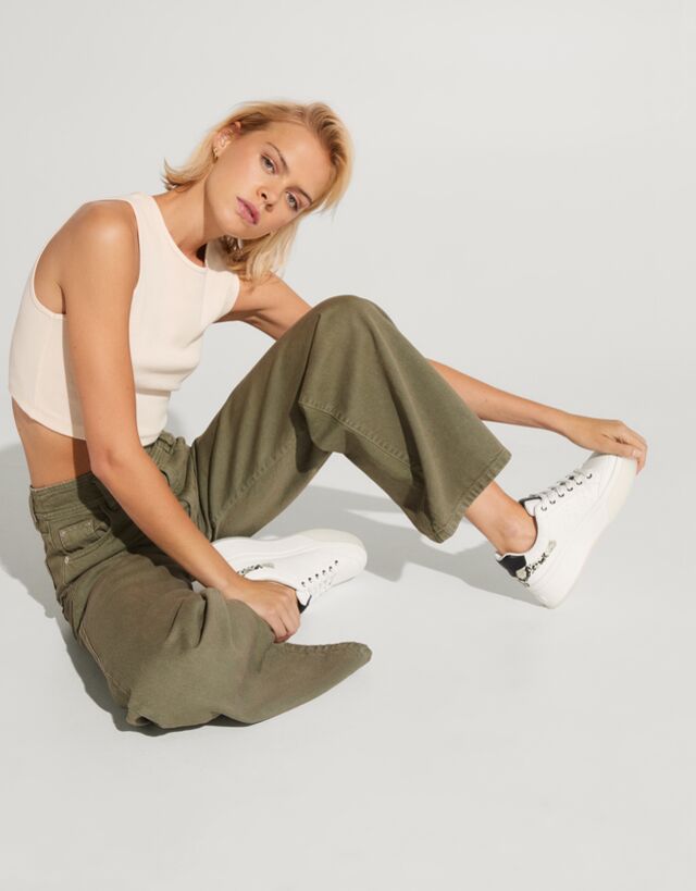 animal print platform trainers