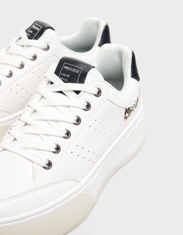 animal print platform trainers