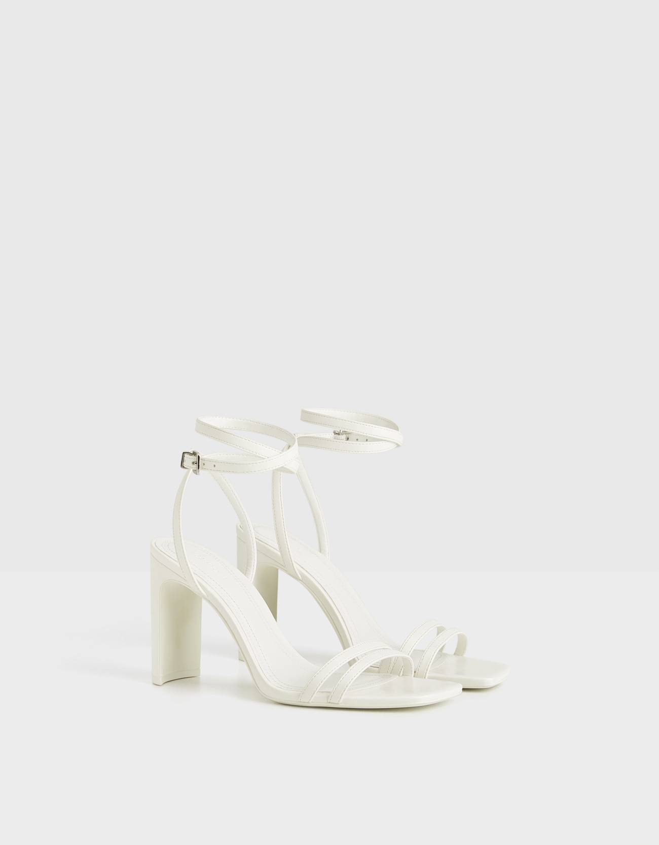 Bershka white heels clearance