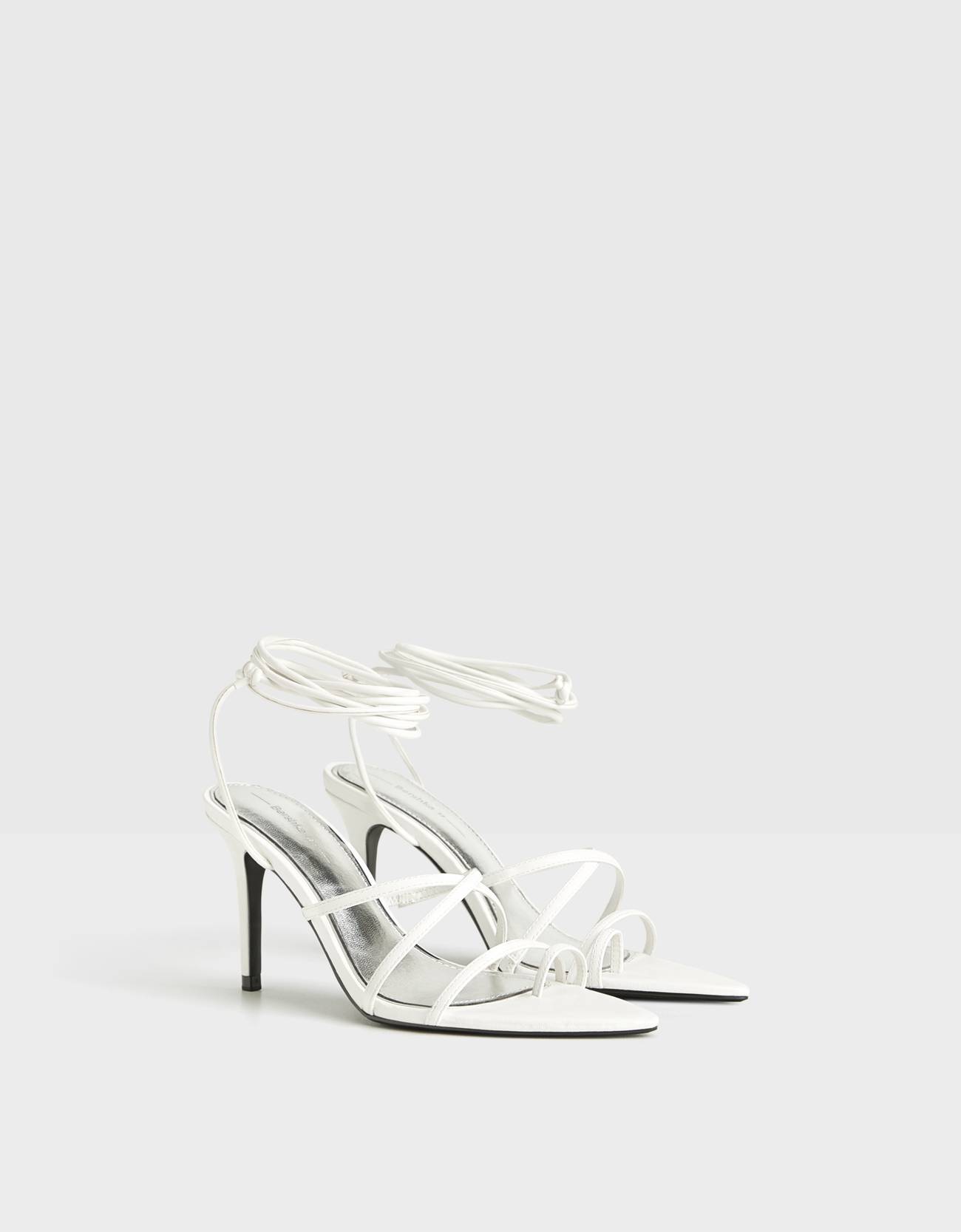 Bershka white heels clearance