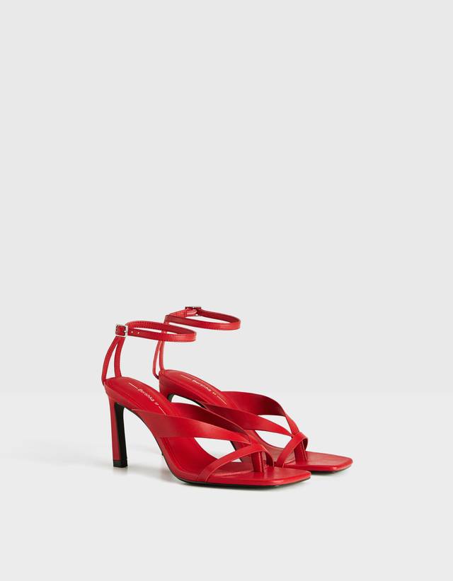 Bershka red heels Clearance