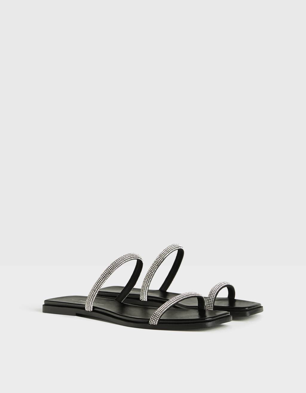 Bejewelled strappy flat sandals - Best 