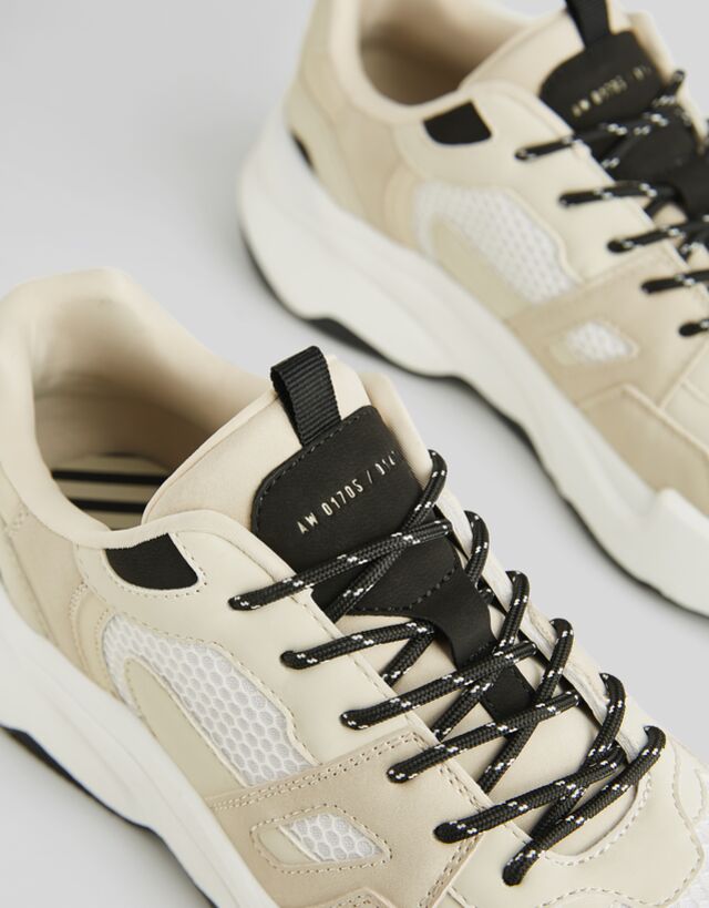 Men's contrast mesh trainers - Shoes - Woman | Bershka