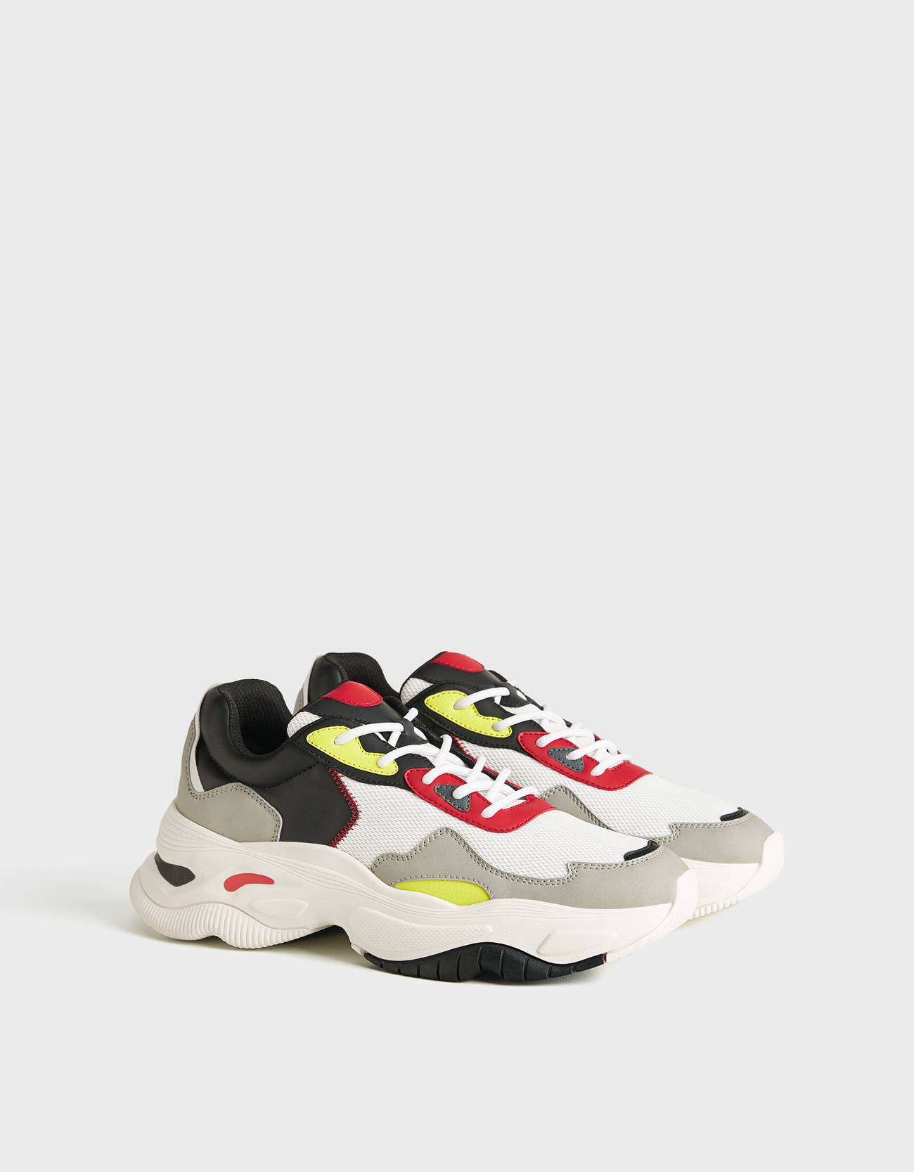 Bershka multi coloured trainers Clearance