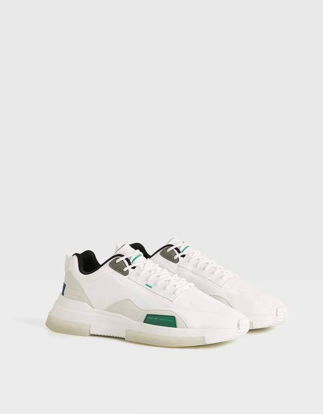 Deportivas tejido suela translúcida