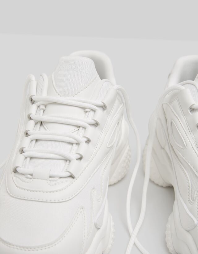 contrast chunky sole trainers