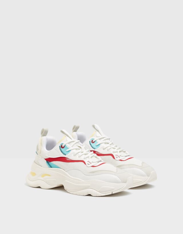 Men S Mesh Multi Panel Sneakers Shoes Man Bershka