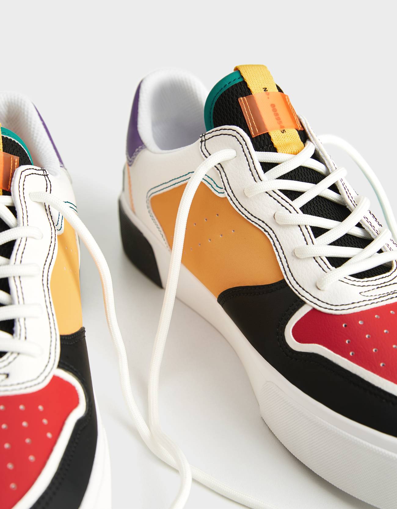 Men S Combined Multicoloured Trainers Shoes Woman Bershka