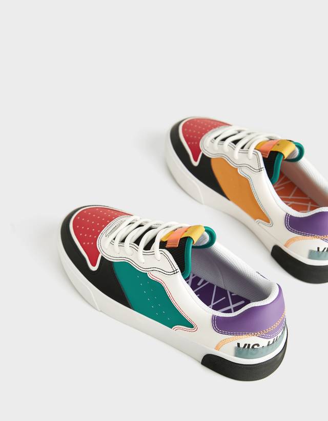 Bershka multi coloured trainers Clearance