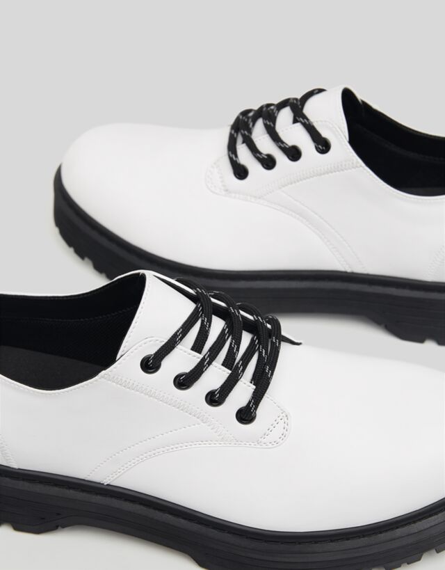 white smart shoes