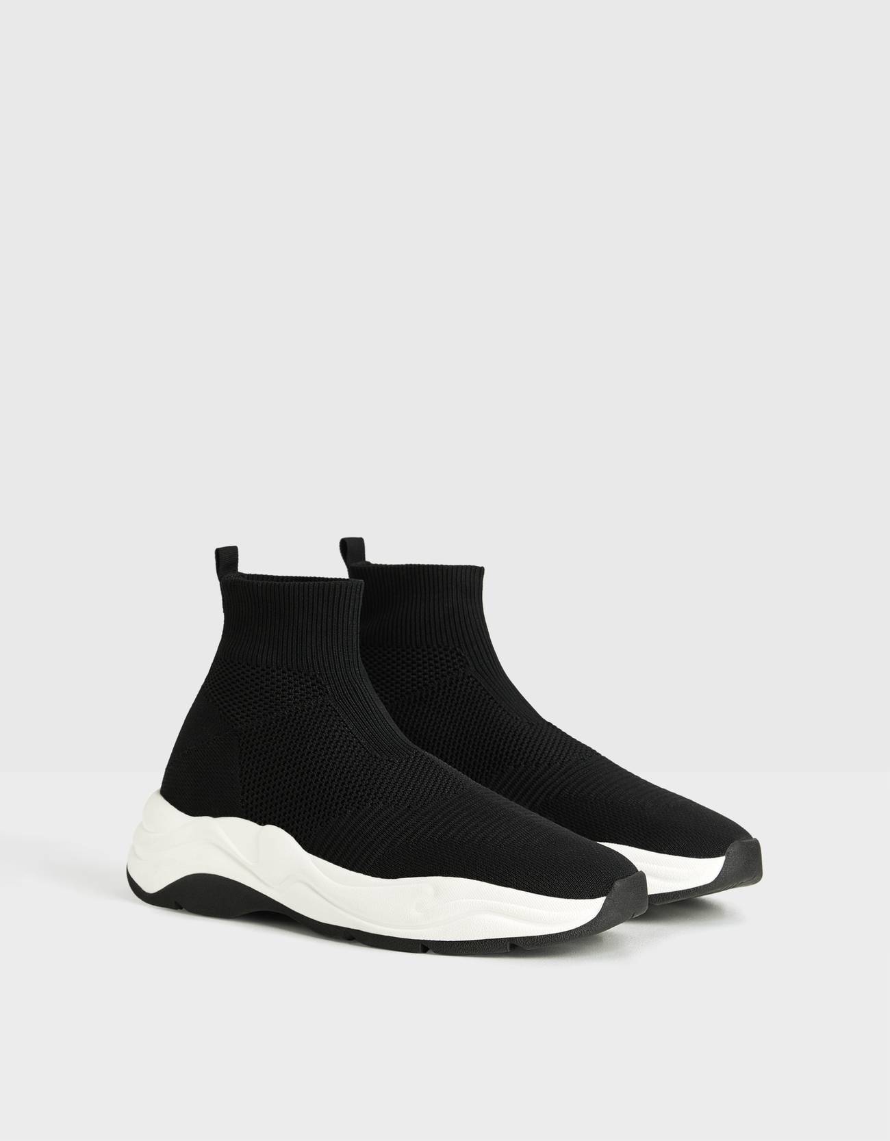 Men's sock-style high-top trainers 