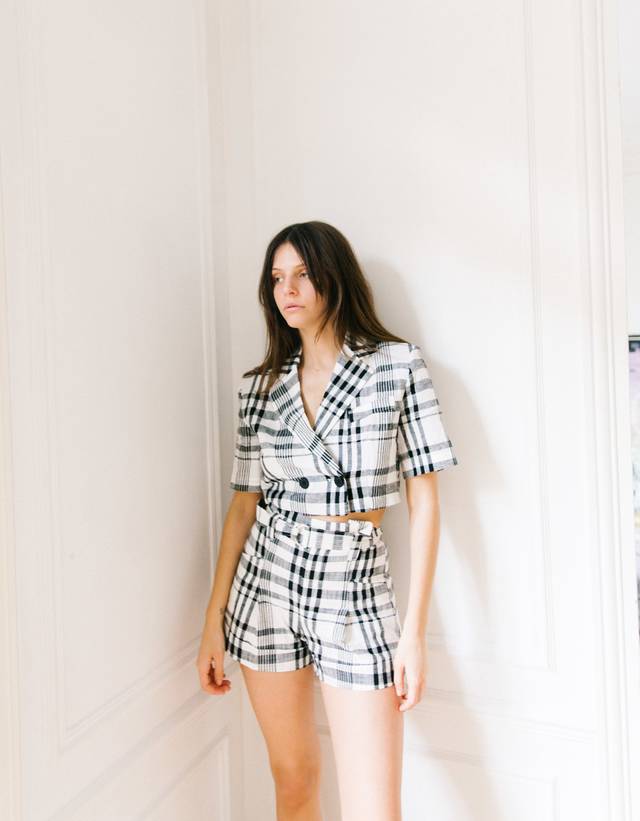 blazer and shorts set - Woman | Bershka