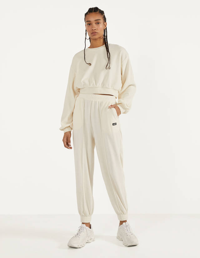Velvet tracksuit - Woman | Bershka