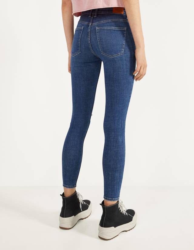 Mid waist skinny jeans - null - Bershka Poland