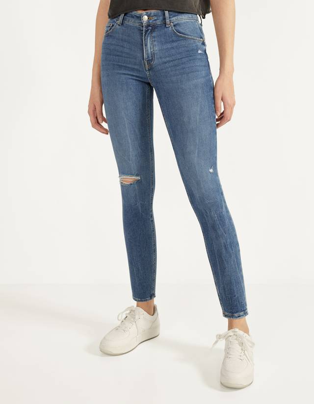 Mid-waist push-up jeans - Boots \u0026 Ankle boots - Bershka Guatemala