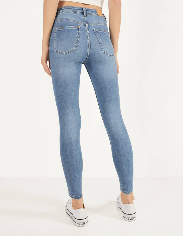 High waist skinny jeans - Trainers 