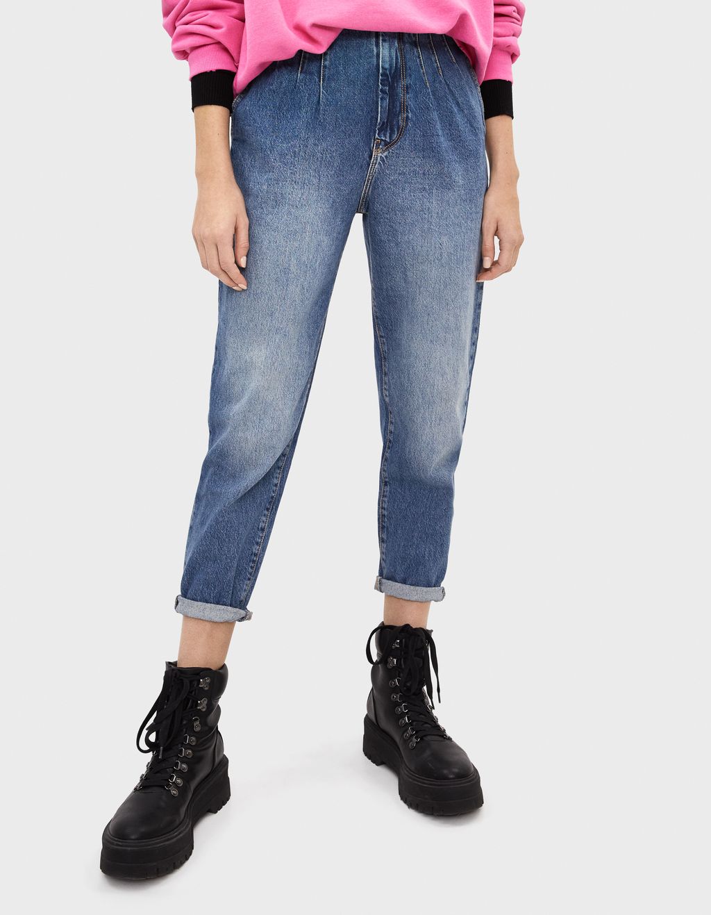 Jeans Balloon Slim Fit - null - Bershka Nicaragua