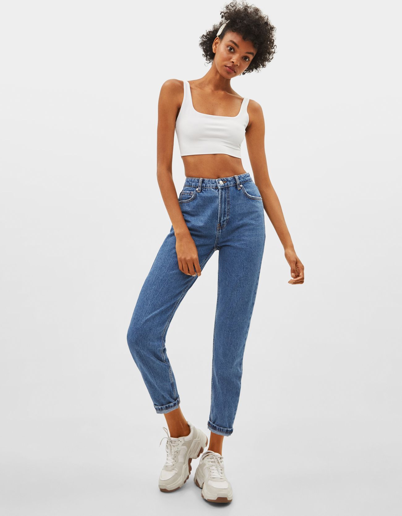 High waist mom jeans - CLOTHING 