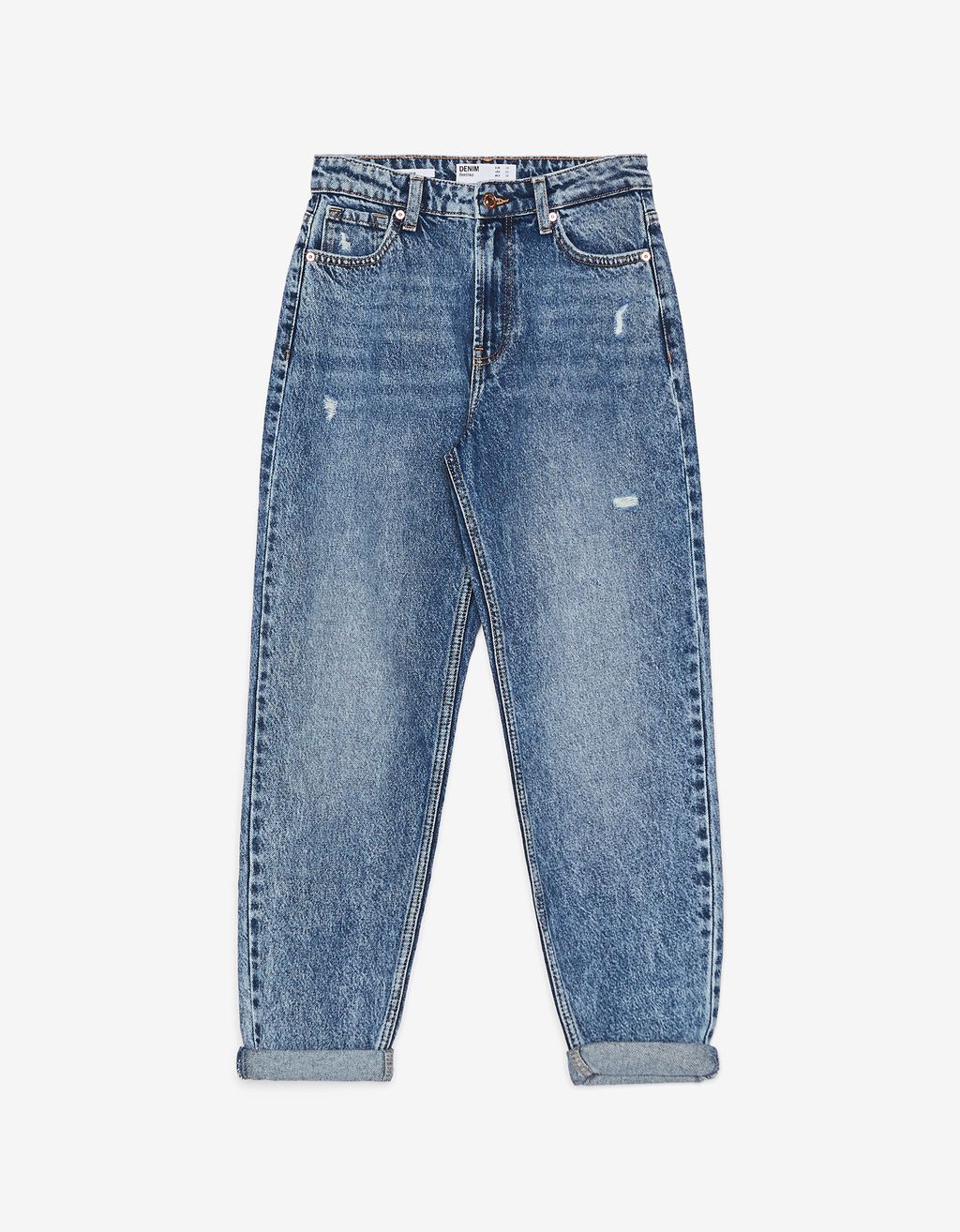 Jeans Mom Fit High Waist - Vestidos de Fiesta - Bershka Venezuela