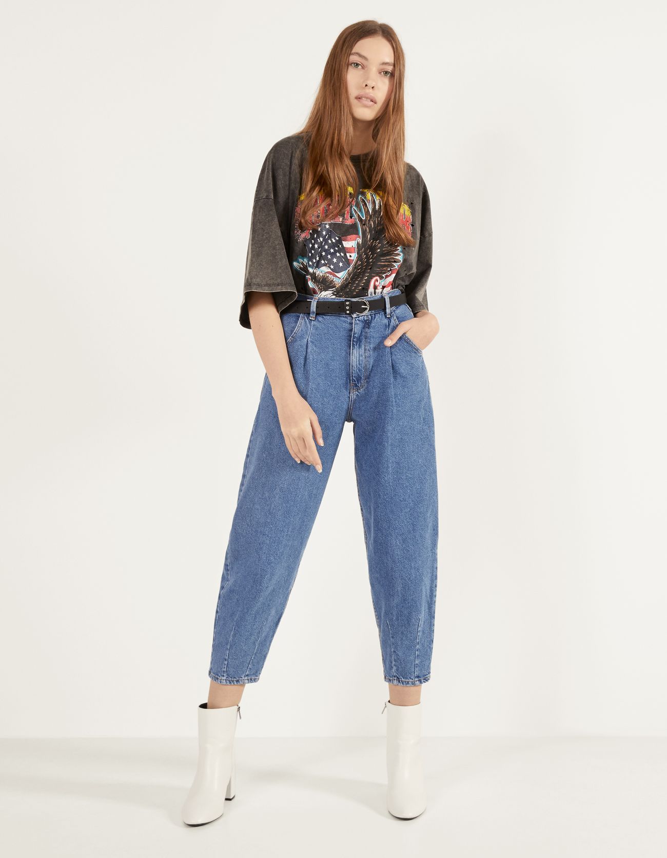 Balloon fit jeans - null - Bershka Netherlands