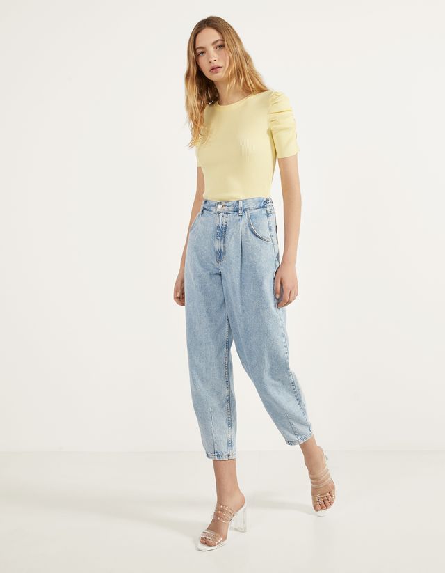 balloon fit jeans zara