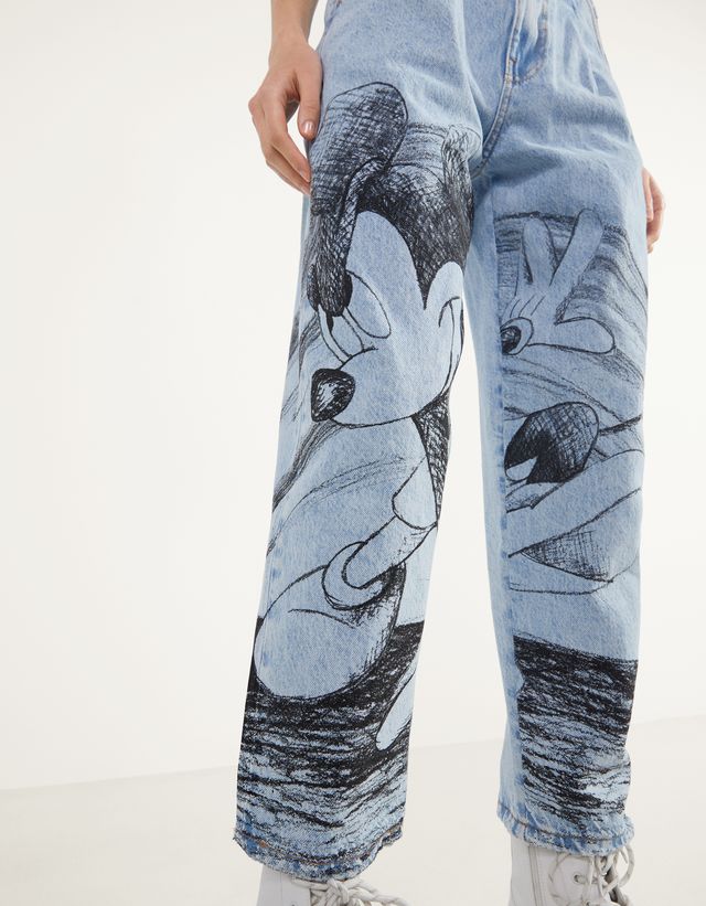 Mickey gets arty” balloon fit jeans 