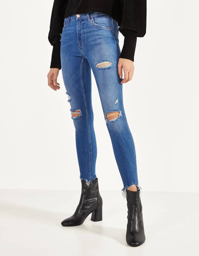 Low-rise skinny jeans - Jeans - Bershka Lithuania
