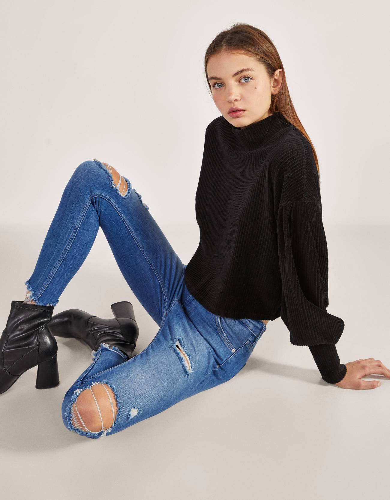 Bershka Orta bel skinny fit jean 0 Bershka Orta bel skinny fit jean 1