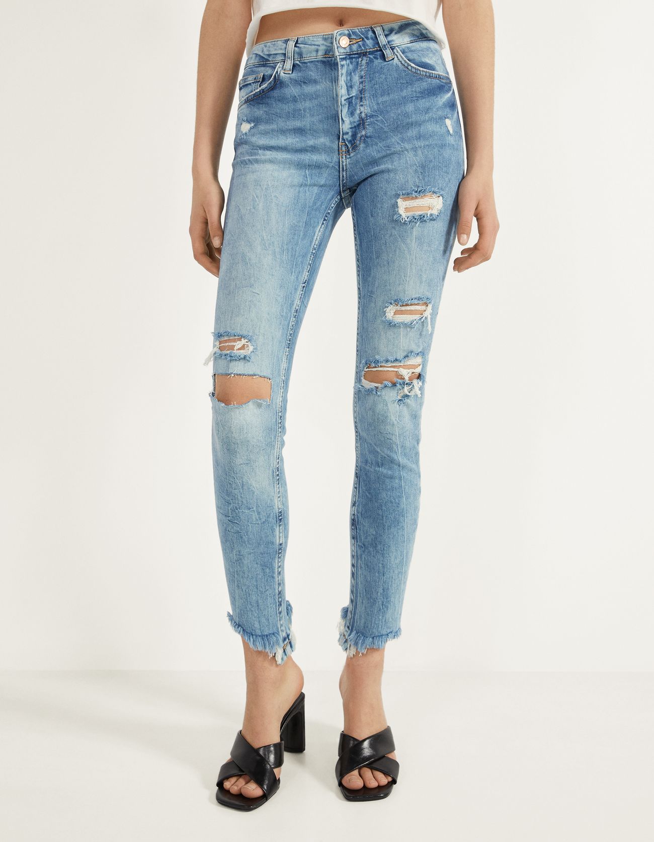 mid waist jeans