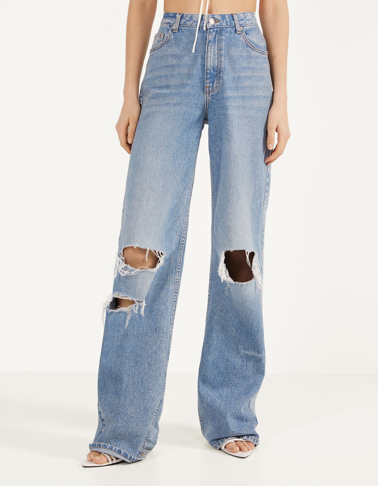flare jeans ripped