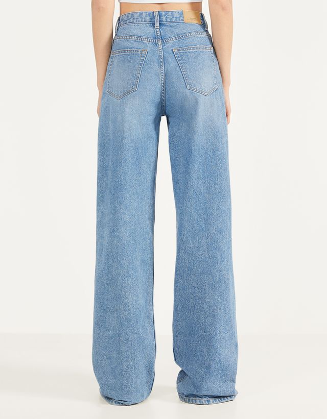90s Ripped flare jeans - null - Bershka Mexico