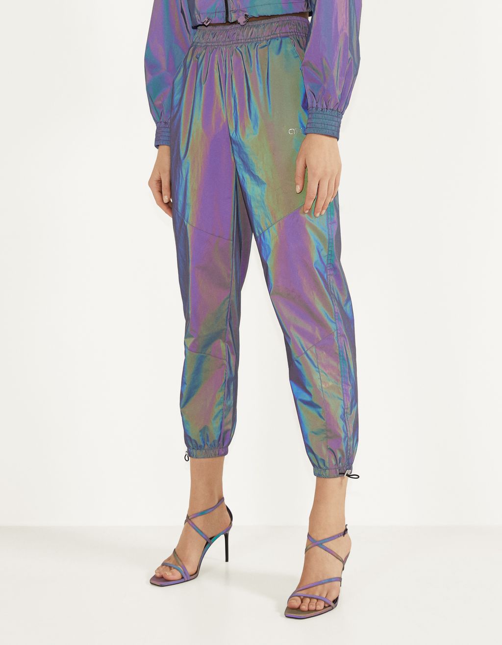Reflective jogging trousers - New - Bershka Kazajstan
