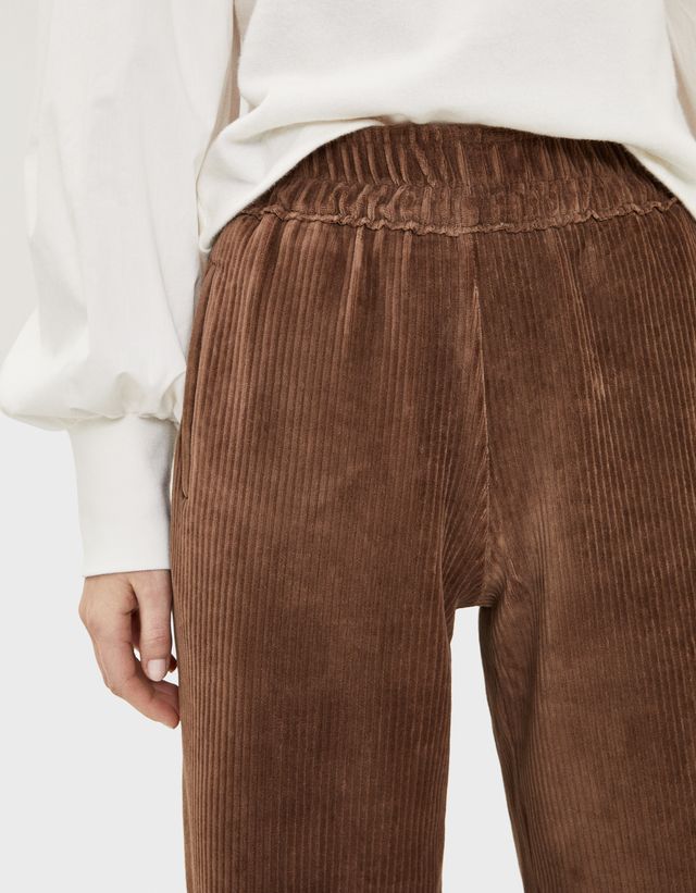 Wide-leg corduroy trousers - T-Shirts 