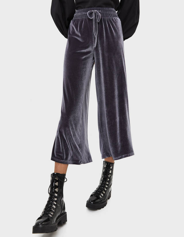 Pantalón Culotte plisado - null - Bershka Maroc