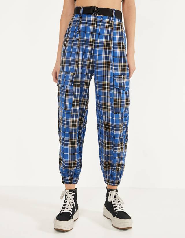 Belted cargo trousers - Trousers 