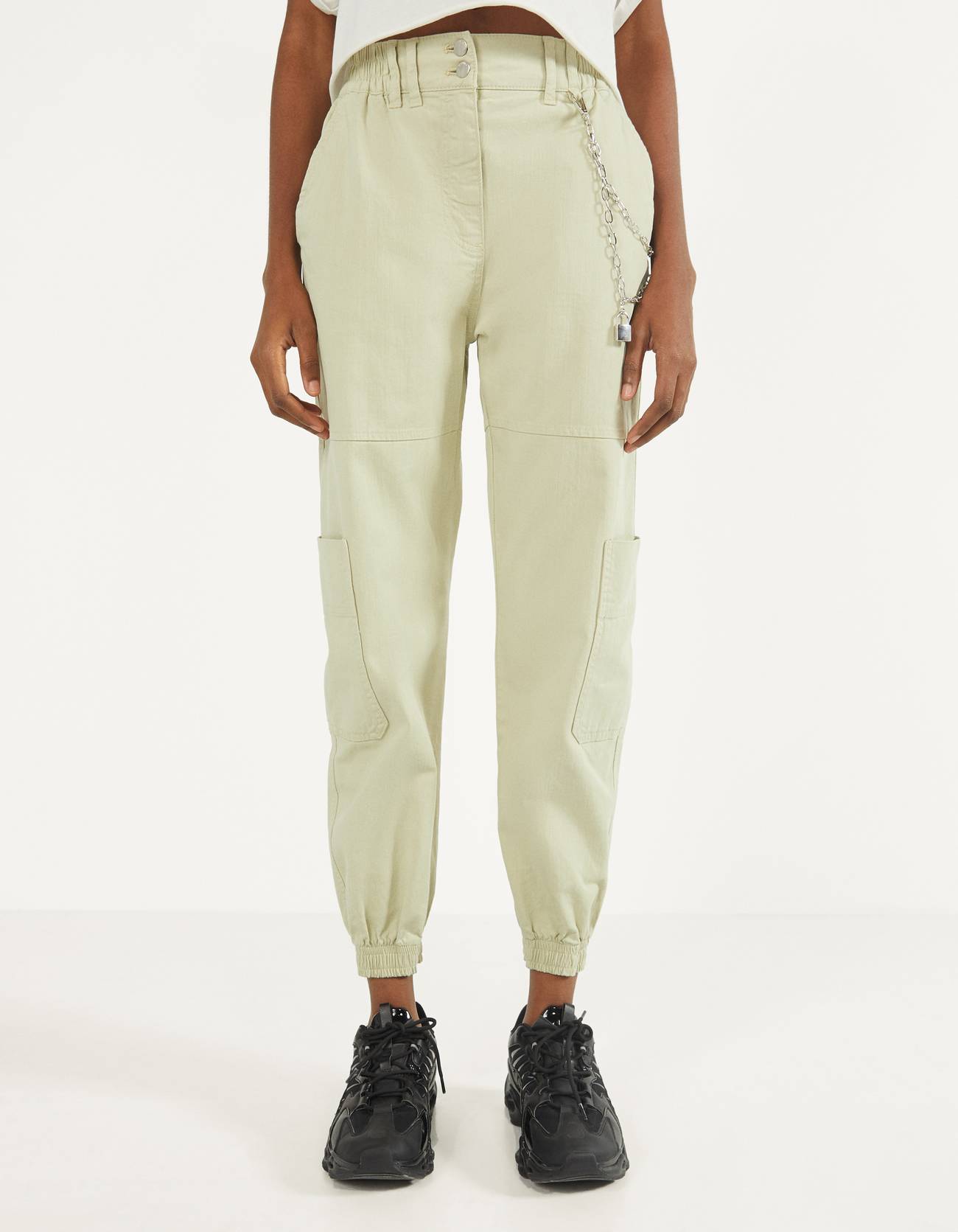 bershka utility joggers