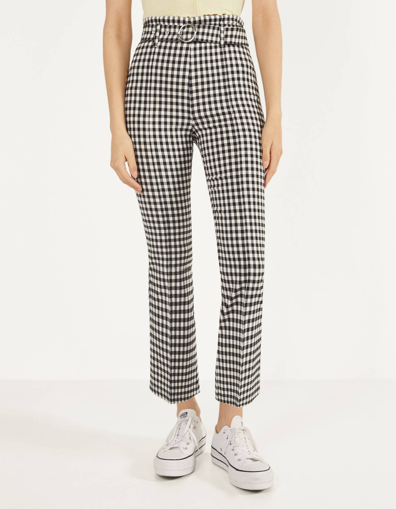Kick Flare trousers with belt - null 